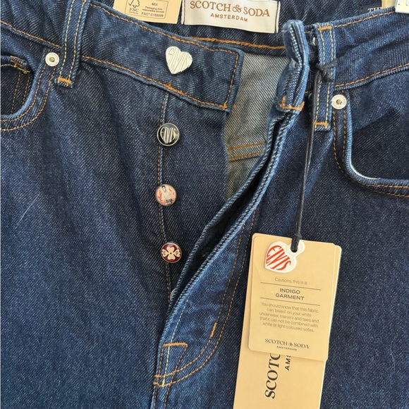 Scotch & Soda Dark Indigo Wide Leg Jeans - Picture 2 of 5